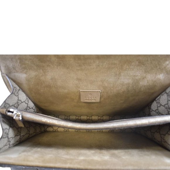 GUCCI  Dionysus Medium GG Supreme Embroidered Sequin Shoulder Bag Beige - Picture 10 of 14